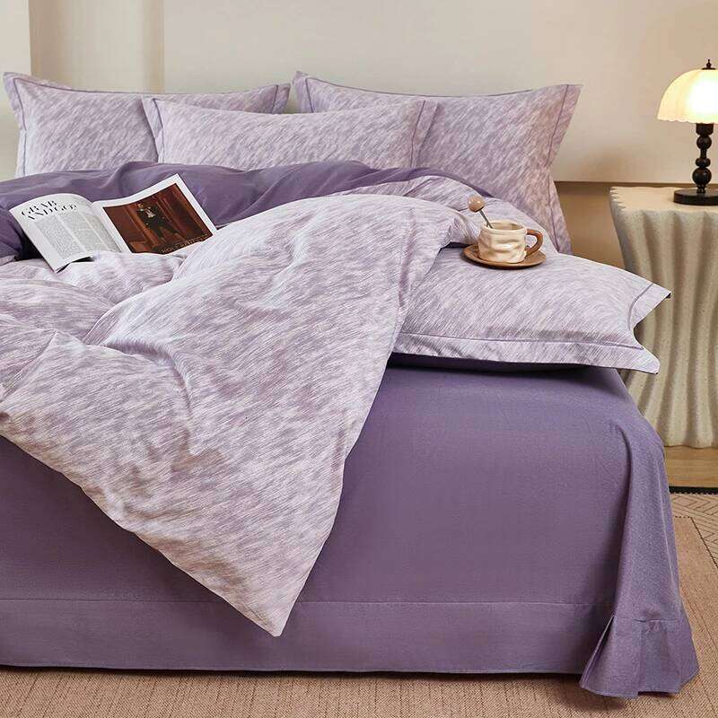 3/4pc 2025 New style warm brushed four-piece set, winter thickened bed sheet, duvet cover, cotton bedding, pillowcase H260312