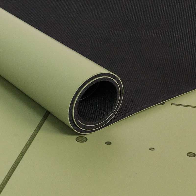 Thick 5mm Pu Curve Arch Oval Shape Matt PU Natural Rubber Oval Yoga Mat with Custom M260312