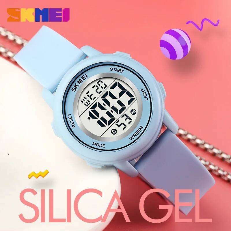 SKMEI 1721 Digital Children Wristwatch Color Waterproof Sport Colorful Kids Shockproof Electronic Watch for Boy Girl Clock 1451