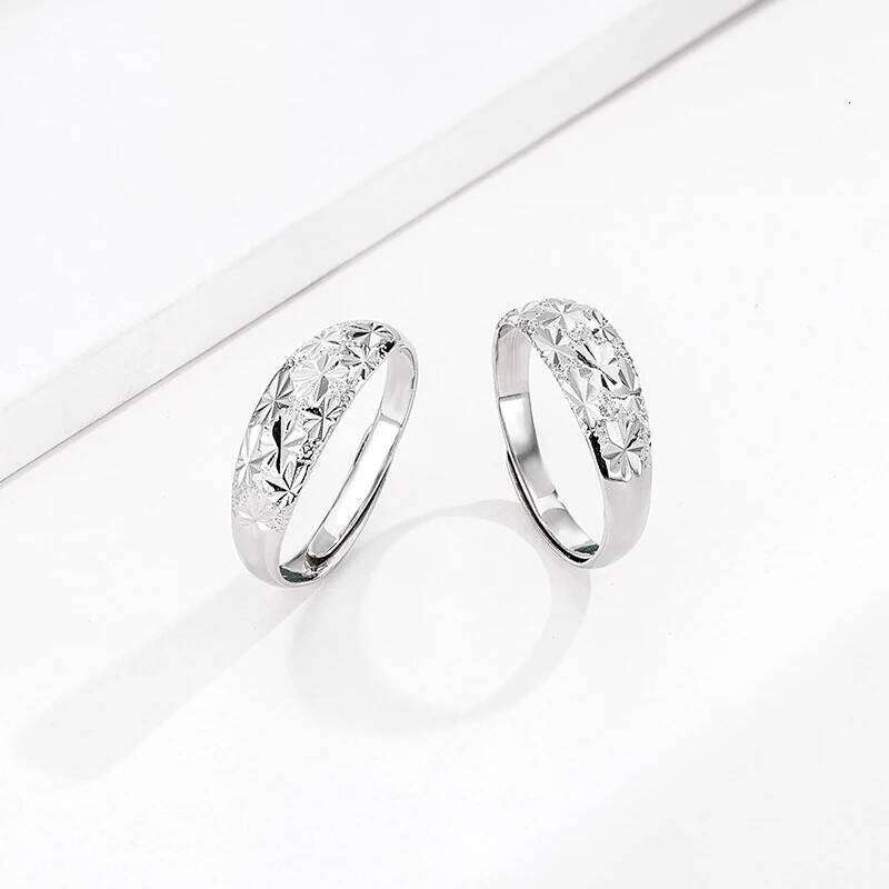 Real 925 Stelring Silver Women's Couple Jewelry Fashion Flower Ring For Man XY0381 W260311