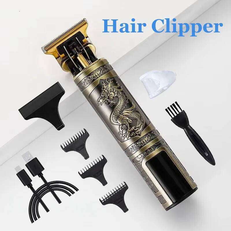 Professional T9 Clipper Cordless USB Beard Trimmer Kit - Haircut Grooming Machine for Stylists Hair Cutting Tool C260312