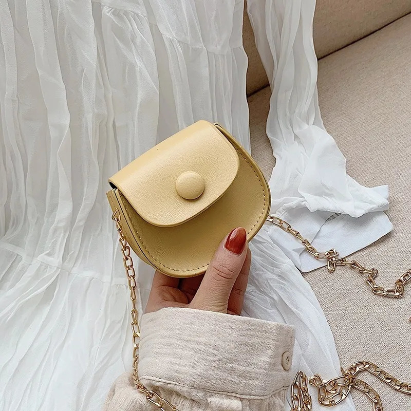 mini fashion Korean childrens shoulder bag trend Joker girl chain small round change messenger 260311
