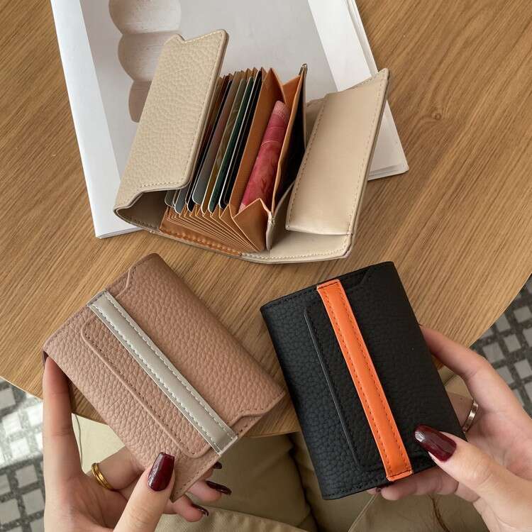 Luxury fashion wallet Women S New Trendy Simple Fashion Wallet Japanese And Korean Accordion Style Short Wallet With Multiple Card Slots For Women