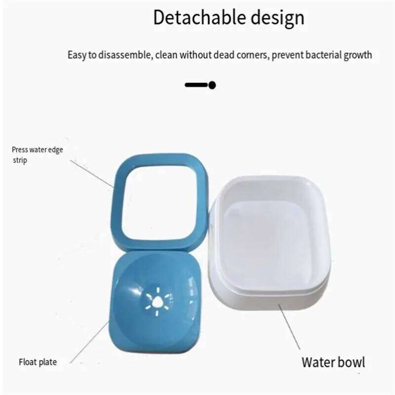 1000ml Anti-splash Water Bowl Dogs 1L Large Capacity Drinker Drinking Bowls Dog Waterer For Puppy Cat Pet Accessories 26Y0312