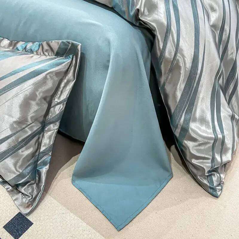 2024 skin-friendly high-count soft and silky AB version - new light European jacquard four-piece set bed sheet style H260312