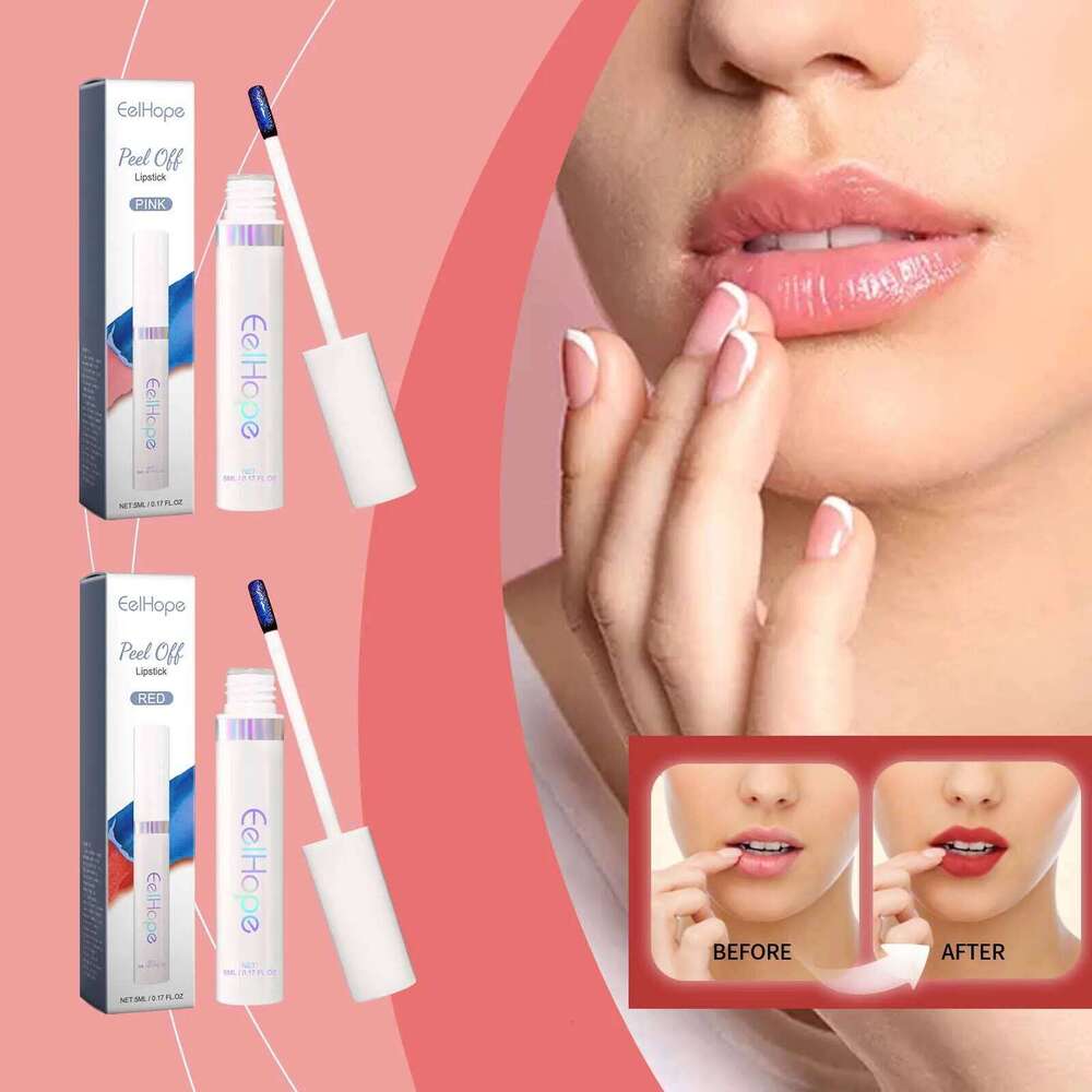 Eelhope Tearable Lipstick Gloss Liner Tattoo Waterproof Long Lasting Glaze Matte Lip Tint Red Pink Makeup Cosmetic W260311