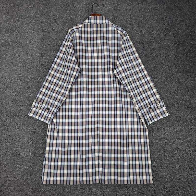 LUXURY Plaid Printed Trench Coat For Women With Vintage Style And Loose Collared Jacket, Autumn/Winter 2025 Asia Size