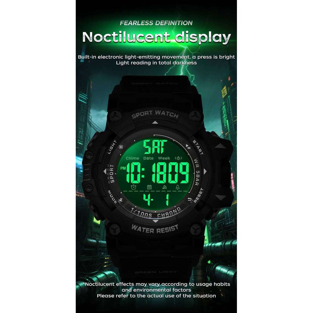Fashion SANDA 6290 Sports Night Light LED Countdown Alarm Clock Student Electronic Watch 2025