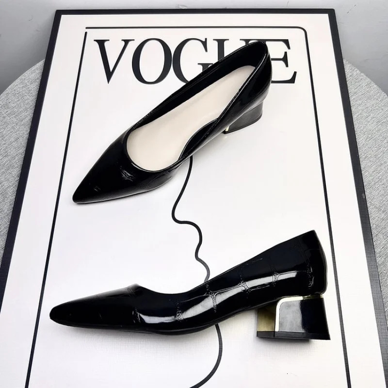 comfortable and versatile n ious light highend fashion matching with small skirt ladies single shoes 260306