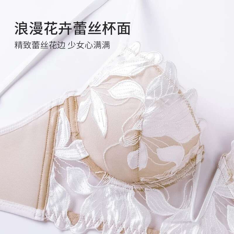 Women Luxury Floral Lace Bra and Panty Set Elegant White Lingerie for Wedding, Bridal Shower, or Romantic Nights