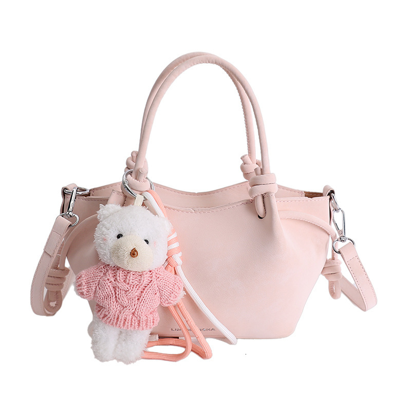 Elegant women's bucket shaped bag spring new retro casual commuting multifunctional shoulder bag crossbody bag handbag designer bag