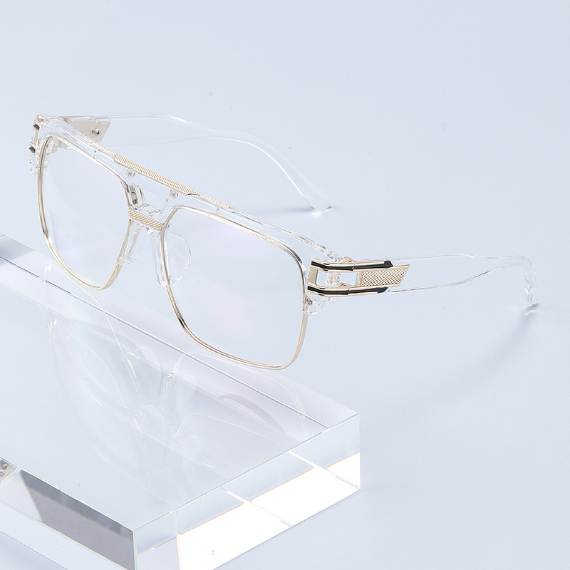 New square-frame blue polarized sunglasses, UV protection, outdoor sports, fashionable wear, sun protection eyewear