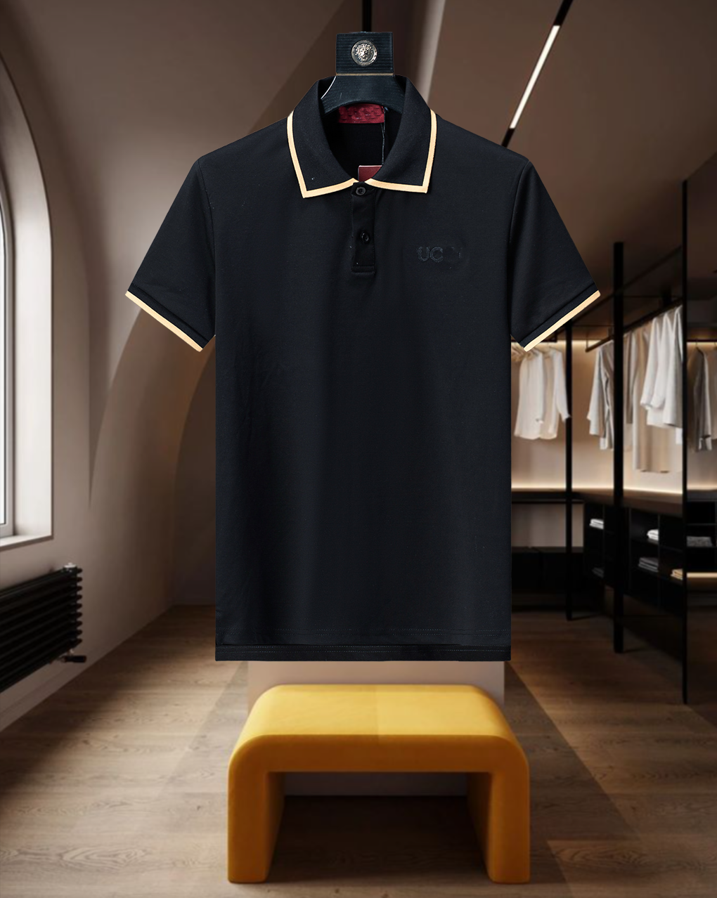 Spring and summer men's designer new mersilized bead cotton embroidery craft men's POLO shirt business slim OL men's clothing M-3XLqiao