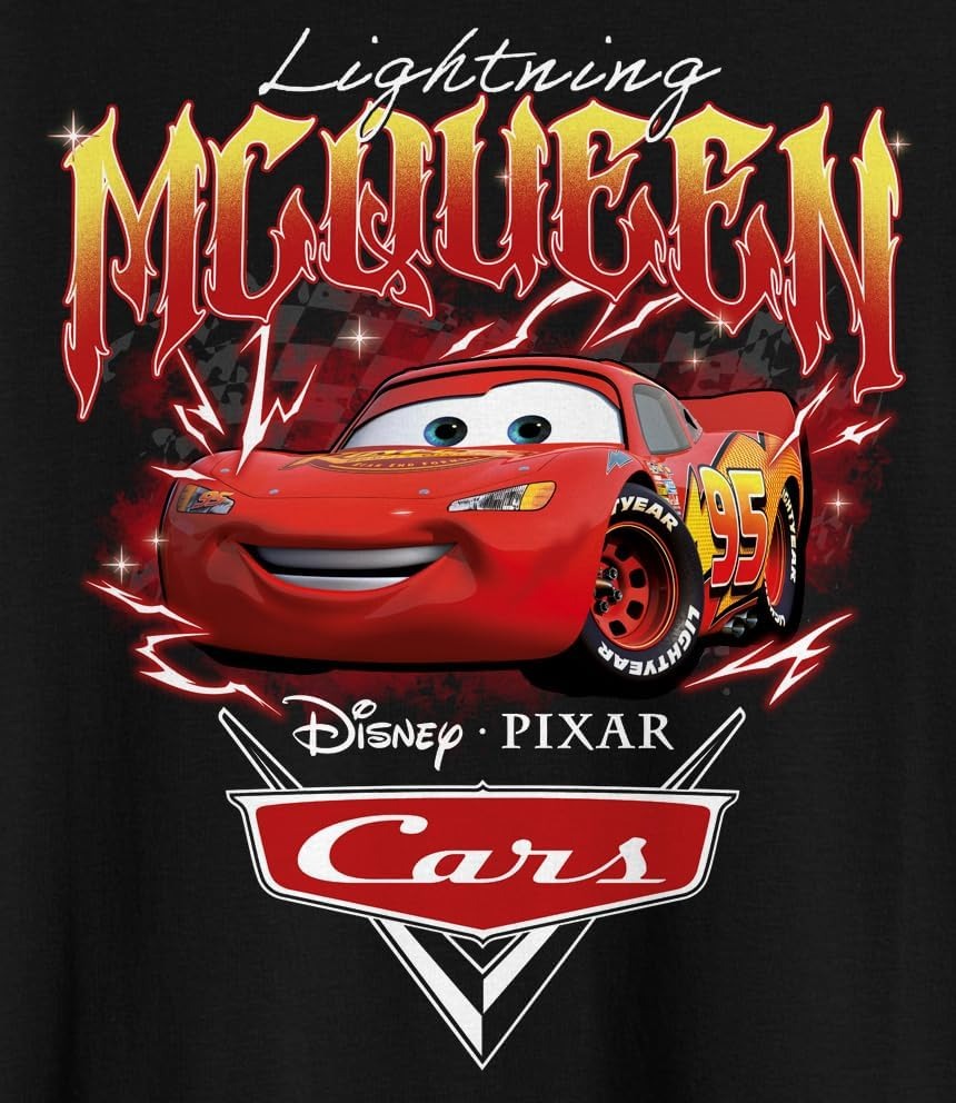 Disney Mens Woman Cars Lightning McQueen T-shirt Fashion T Shirt Unisex Short Sleeved Tee Cotton Soft Breathable Lightweight Tops