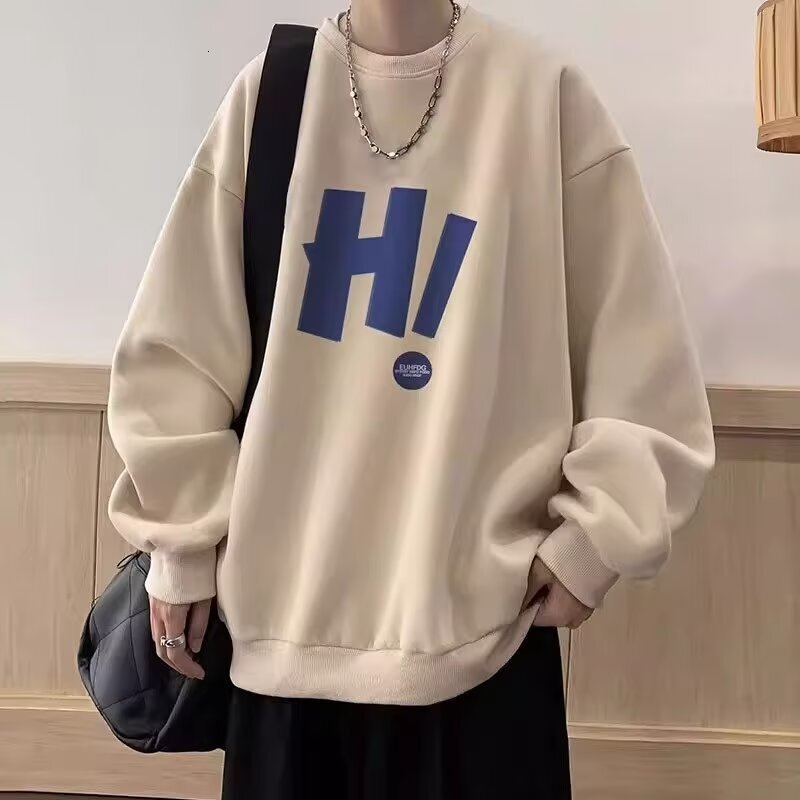 New Vintage Designer Hoodie Thin Hoodless Sweatshirt For Men Autumn Plus Size Long Sleeve Top Retro Spring And Autumn Style