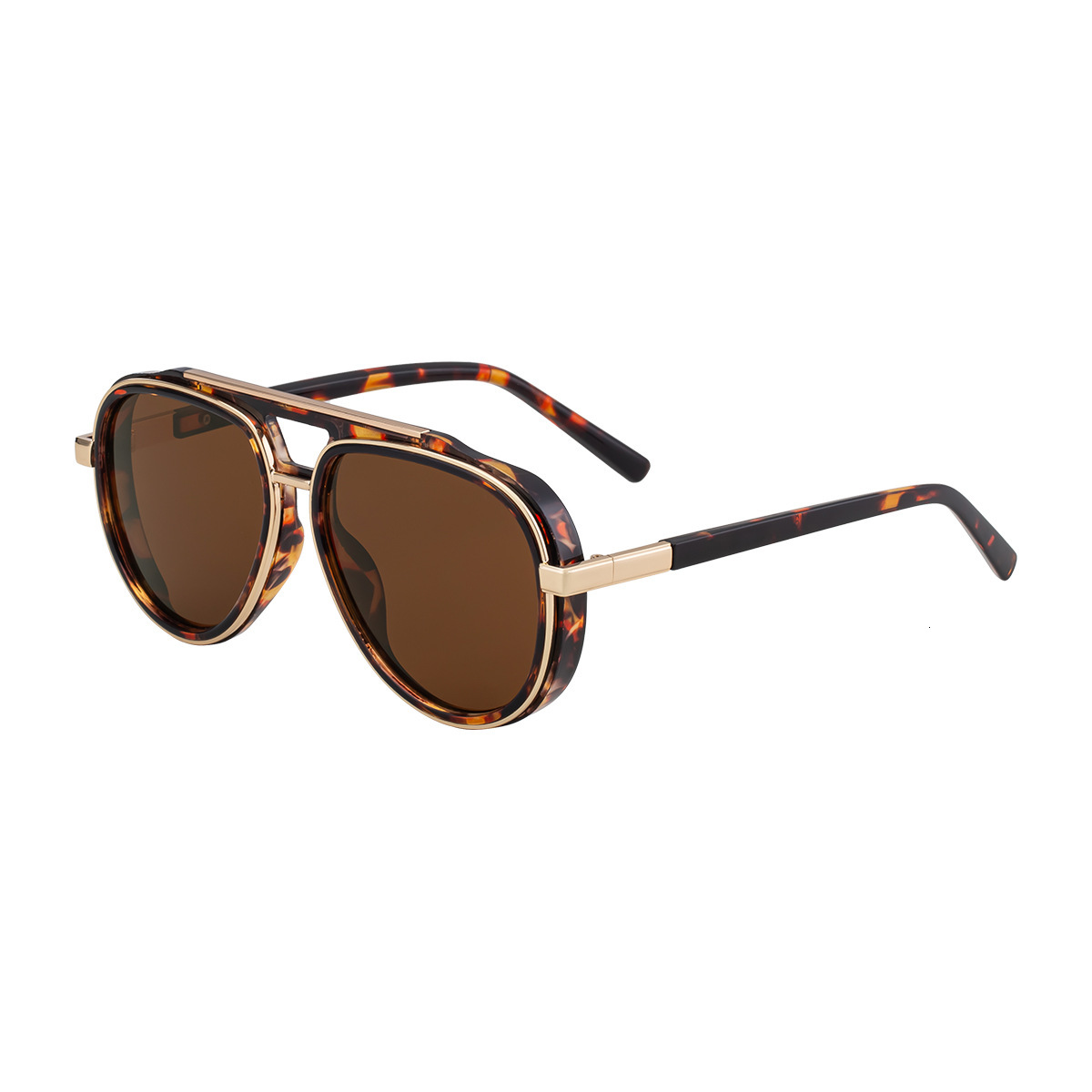 2026 New Fashion Toad Polarized Retro Pilot Double Bridge Outdoor Sunglasses for Men