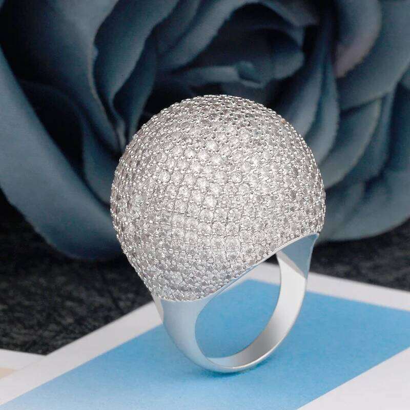 Bride Talk Full Shiny Women Ring Cubic Zirconia Luxury Charming Dubai Bridal Jewelry For Wedding Big Finger Rings High Quality H260312