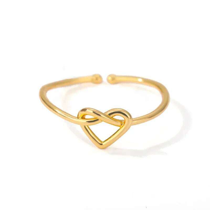 Stainless Steel Rings for Women Gold Color Couple Heart Ring 2024 Trend New Wedding Aesthetic Jewelry anillos mujer H260312