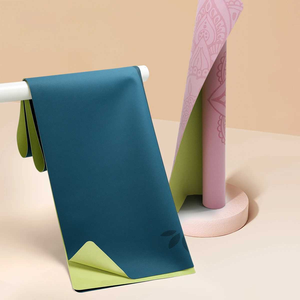 Environmentally Friendly Pilates Yoga Training Yellow White Red Black Grey Green Blue Natural Rubber 4mm Pu Yoga Mat M260312