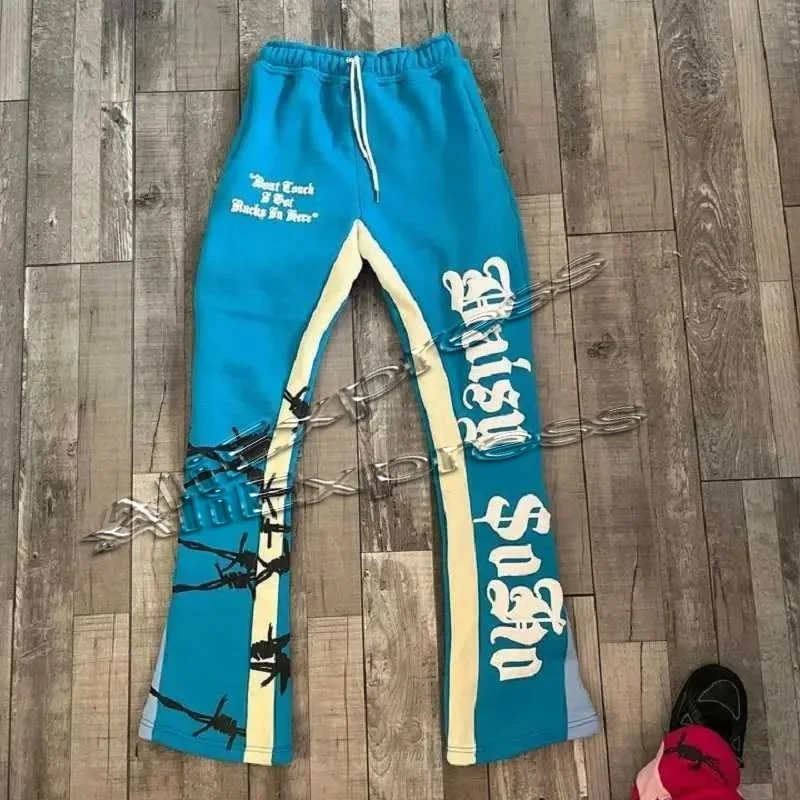 Y2K Hip Hop Flared Pants 3D Print Loose Sweatpants Casual Sporty Streetwear for Men And Women Vintage Trousers 260310