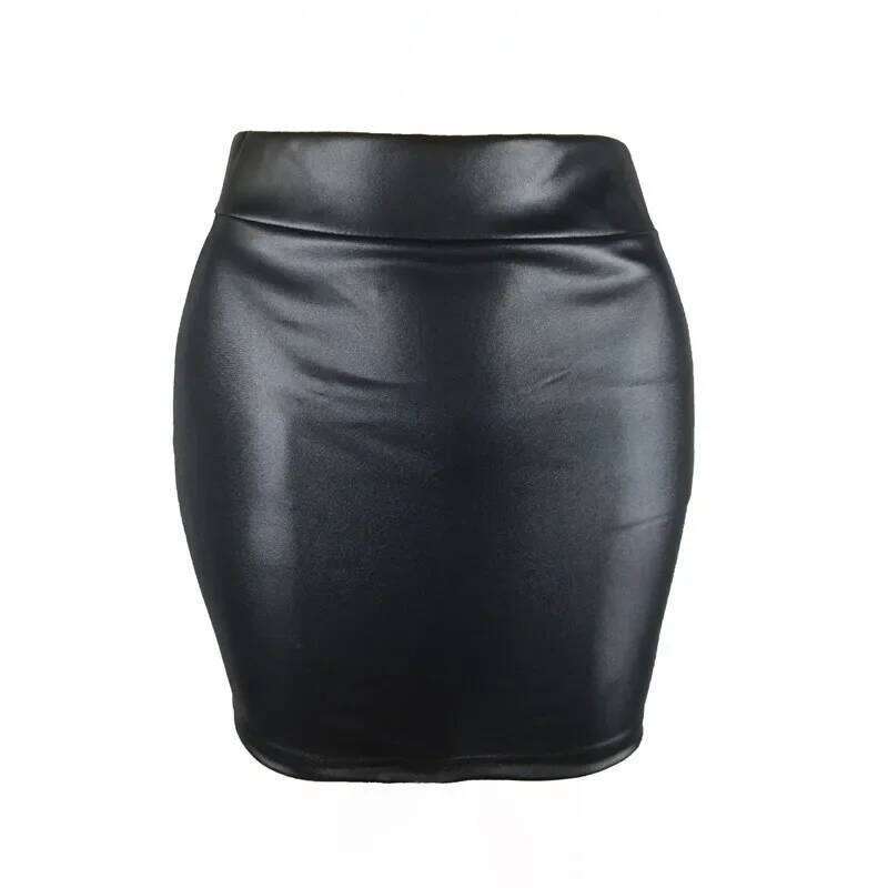 Leather Matte Slim Mini Sexy Fashion PU Hot Short High Waist Skirt Korean Nightclub Streetwear women Clothes Z260314