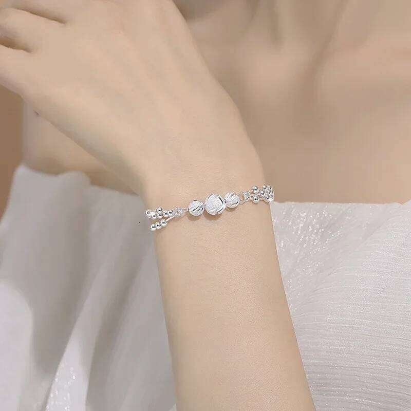 925 Sterling Silver Ball Necklace Bracelet for Woman Luxury Original Multi Layer Beads Set Party Exquisite Jewelry Z260313