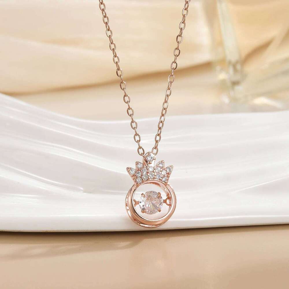 Titanium Steel Non-Fading Dynamic Necklace for Women, Elegant and Simple Cr Clavicle Chain with Unique Design H260312