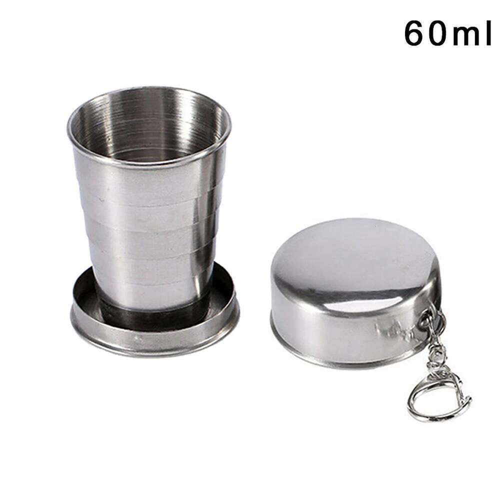 Stainless Steel Cutlery Coffee Cups Convenient to Carry Foldable Cup for Touring Trips Outdoor Camping Z260313