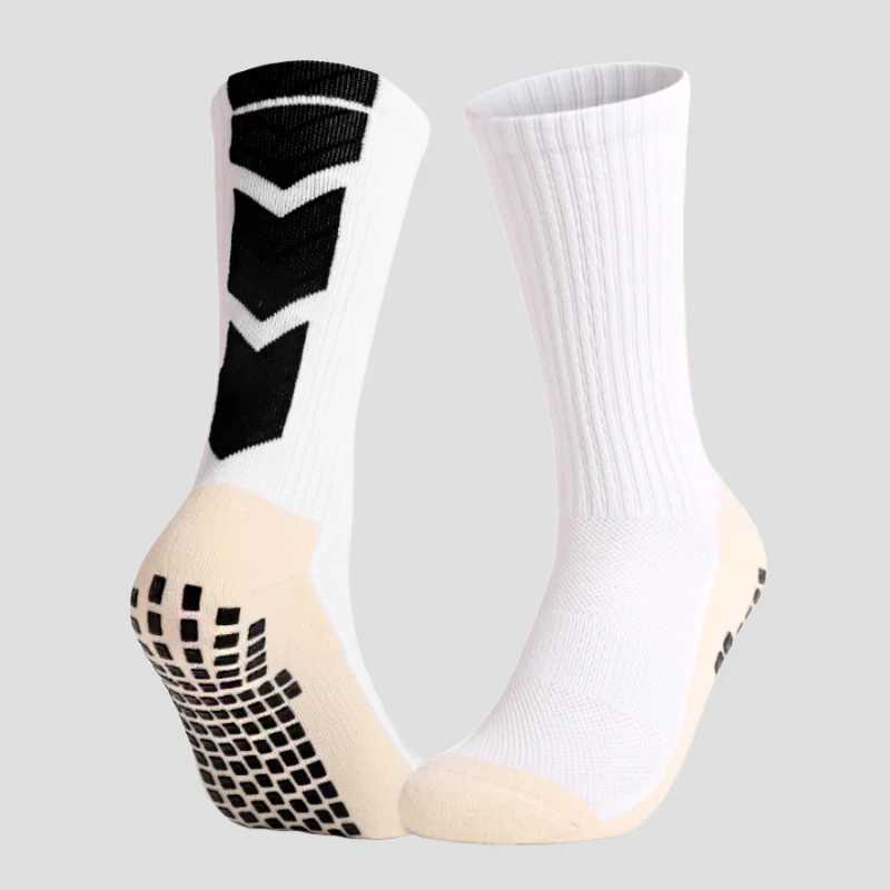 Versatile Daily Football Socks Mid Calf Arrow Style Sweat Absorbent Deodorant Non Slip Silicone Socks D260313