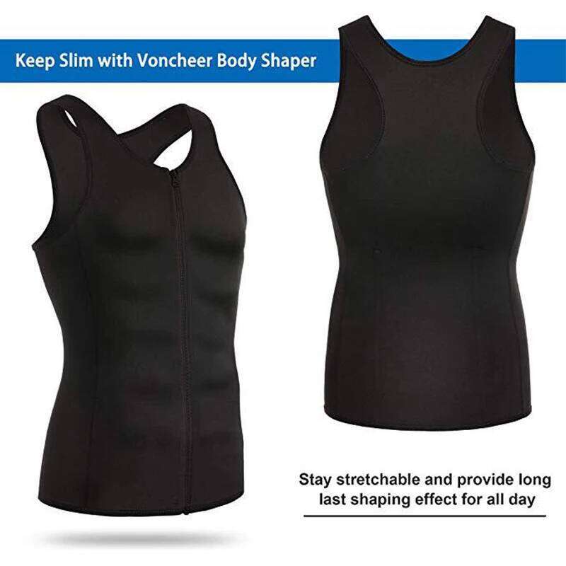 Men Compression Vest for Slimming Sauna Sweat Body Shaper Tight Undershirt Tummy Control Girdle Weight Loss Waist Tops 26Y0313