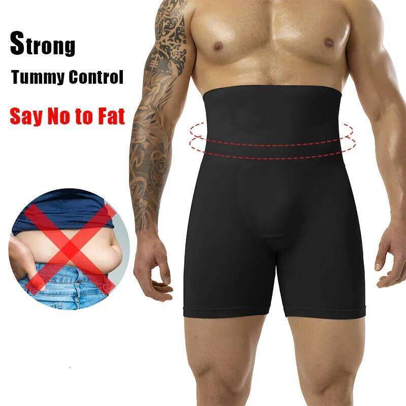 Men Slimming Brief High Waist Breathable 3D Pouch Underwear Tummy Control Boxer Belly Flat Shapewear Pant Compression Shorts 26Y0313