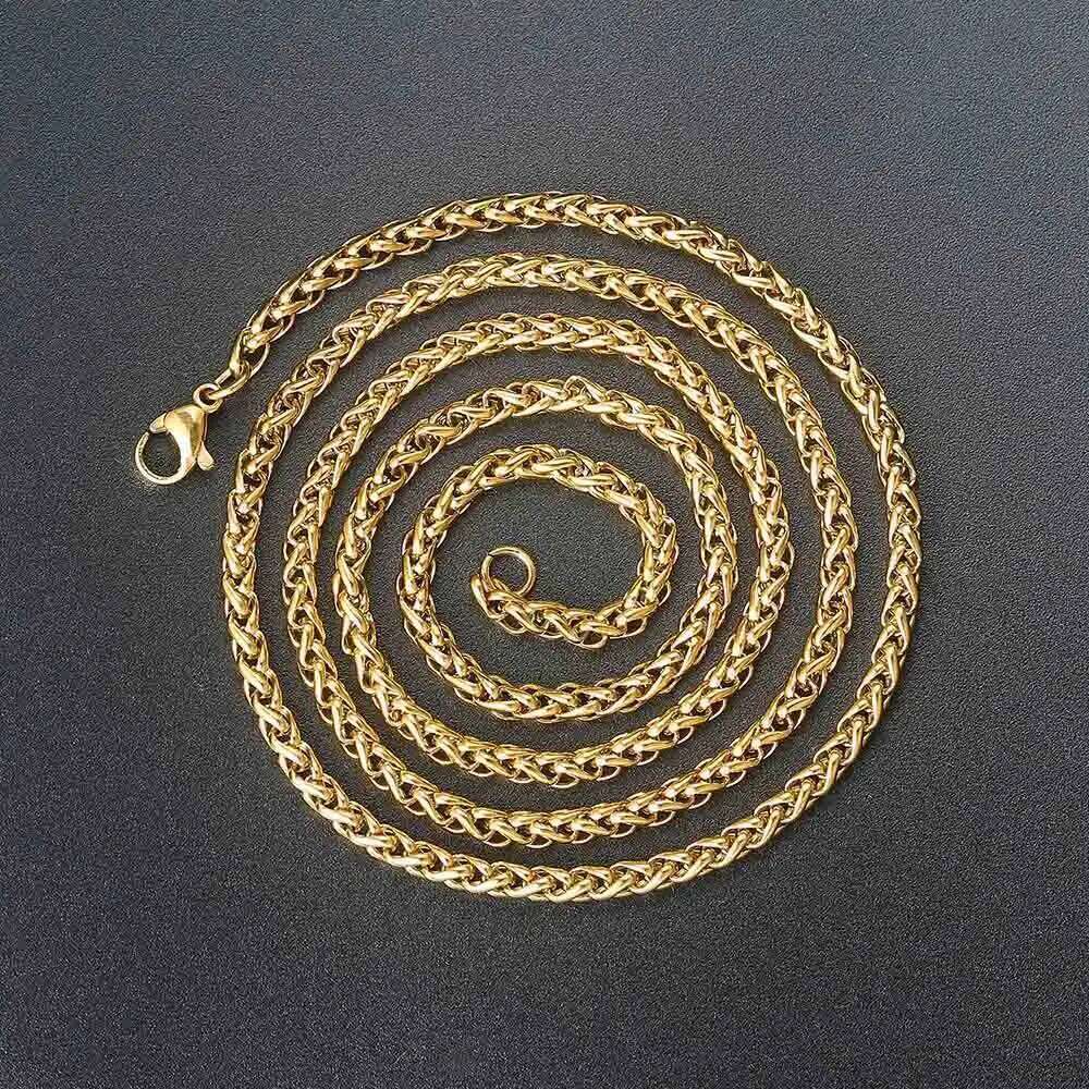 Franco Chain For Men Boys Minimalist Stainless Steel Necklace Women Daily Wear Hip Hop Jewelry Gifts Width 3mm Length 60cm C024 H260312