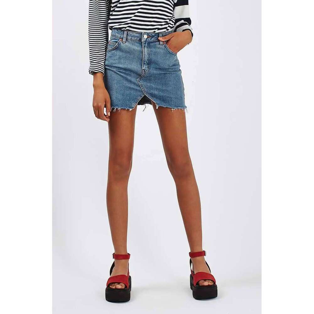 2025 New Women's Summer Denim Fashion Sexy Mini Star Same Style Short Jeans Skirt S-2XL Drop shipping Z260314