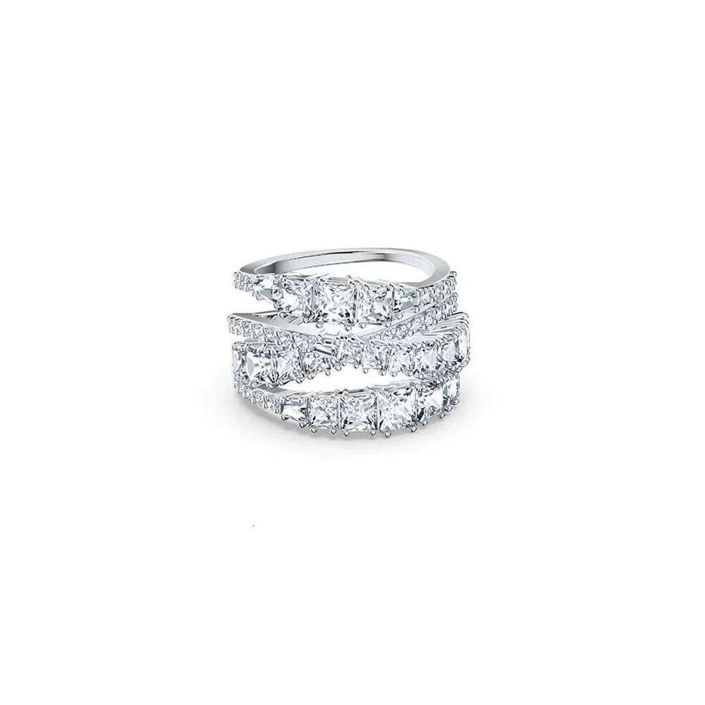 MESSITOK S925 sterling silver classic anniversary commemorative spiral shaped TWIST women's ring H260312