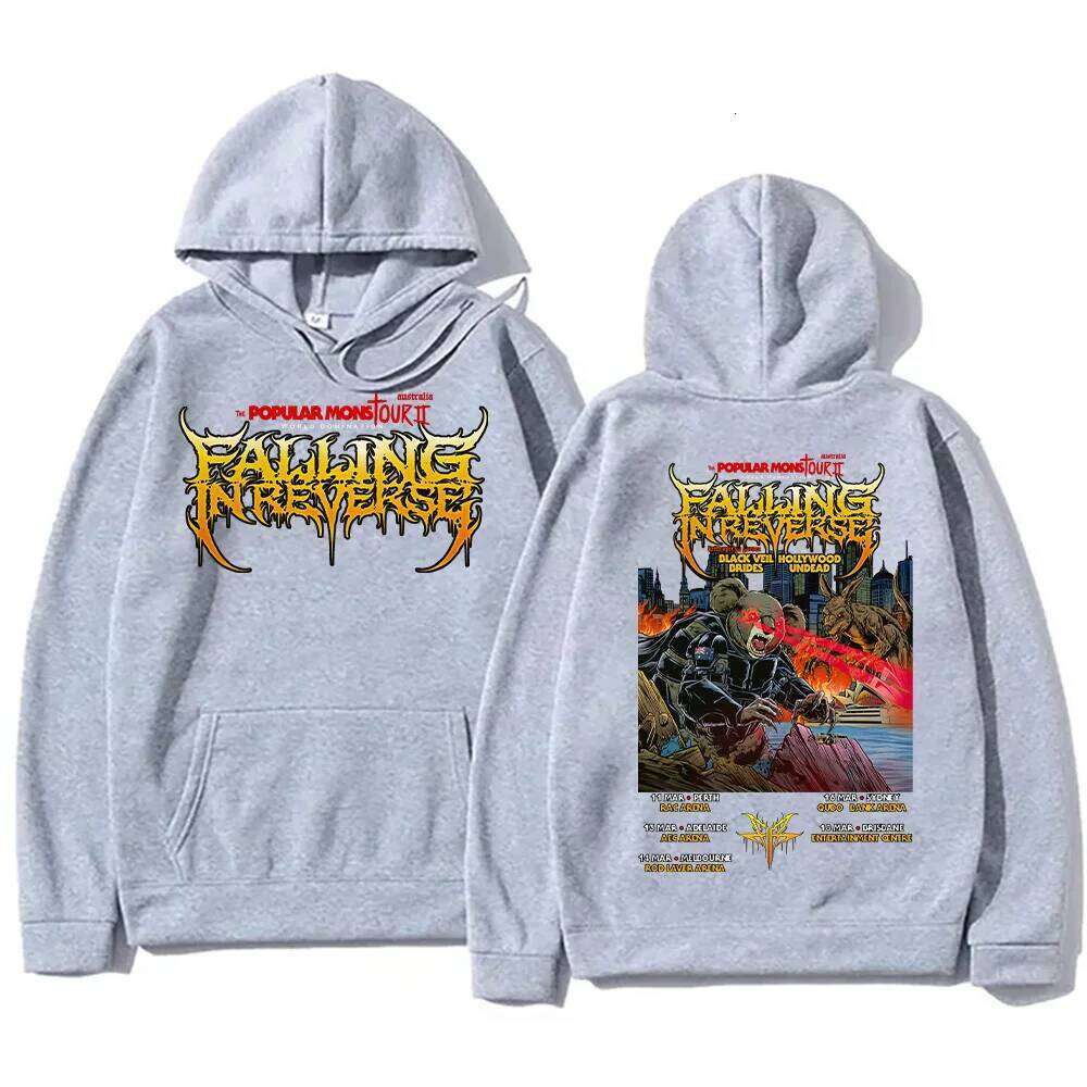 Popular Mons Tour II World Domination Hoodie Falling in Reverse Sweatshirt Unisex Fall High Street Pullover Two Side Print Hoody Z260314