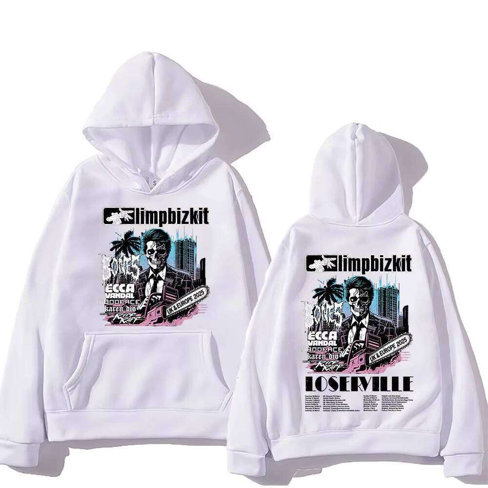 Limp Bizkit UK and Europe Tour Graphic Printing Sweatshirts Men Women Clothing High Street Casual Pullovers Z260314