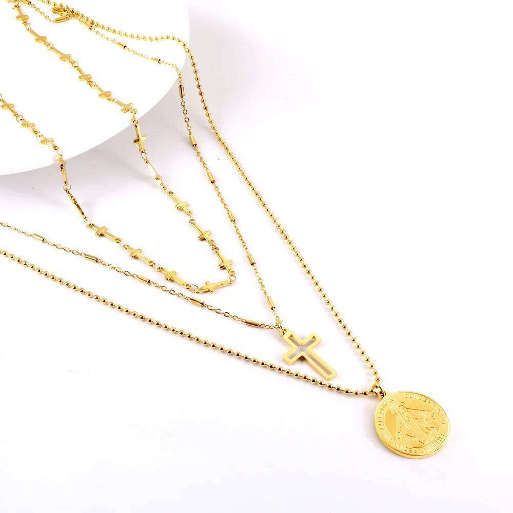 ASONSTEEL Stainless Steel Cross Pendant Necklace For Women Men Minimalist Jewelry Male Female Necklaces Chokers Gifts Hiphop H260312