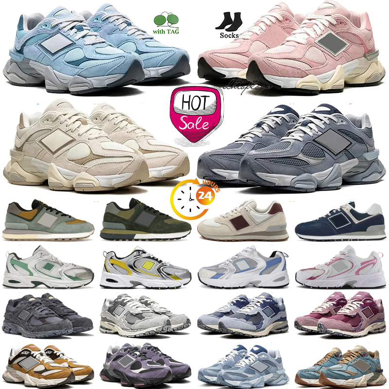 2002 TOP 9060 Designer Shoes Men Women Running shoes Running Shoes Sea Sallt Quartz Grey T Green Trainer Outdoor Sport Shoes1