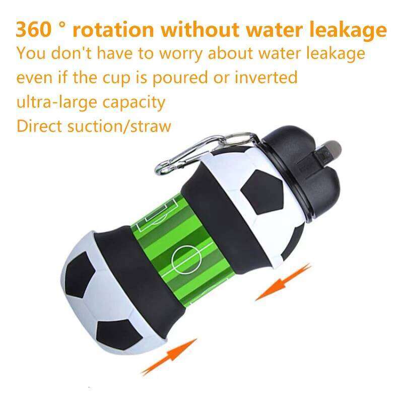 Foldable Cups Mug Outdoor Sports Football Baseball Tennis Golf School Leakproof Portable Kids Water Bottle Z260313
