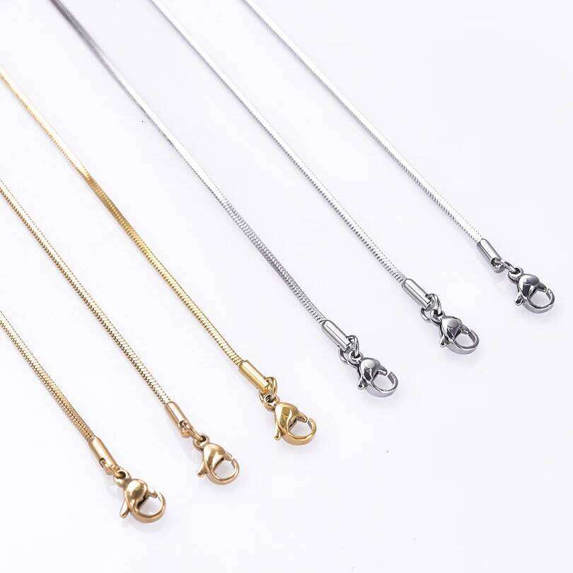 Wholesale 45/50/60/70cm Snake Long Chain Necklace Stainless Steel Necklaces For Women Men Jewelry Neck Chokers Catenina Collana H260312
