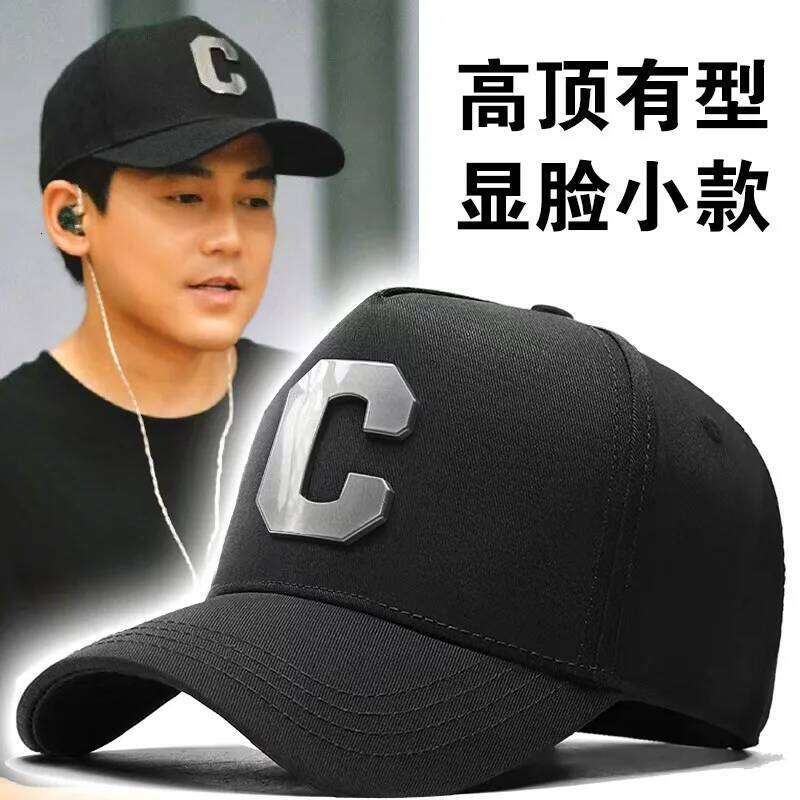 Spring New Luxury Brand Letter Baseball Caps Men's Women High Top Snapback Trucker Cap Big Gold C Korean Sun Hat 65cm Z260314