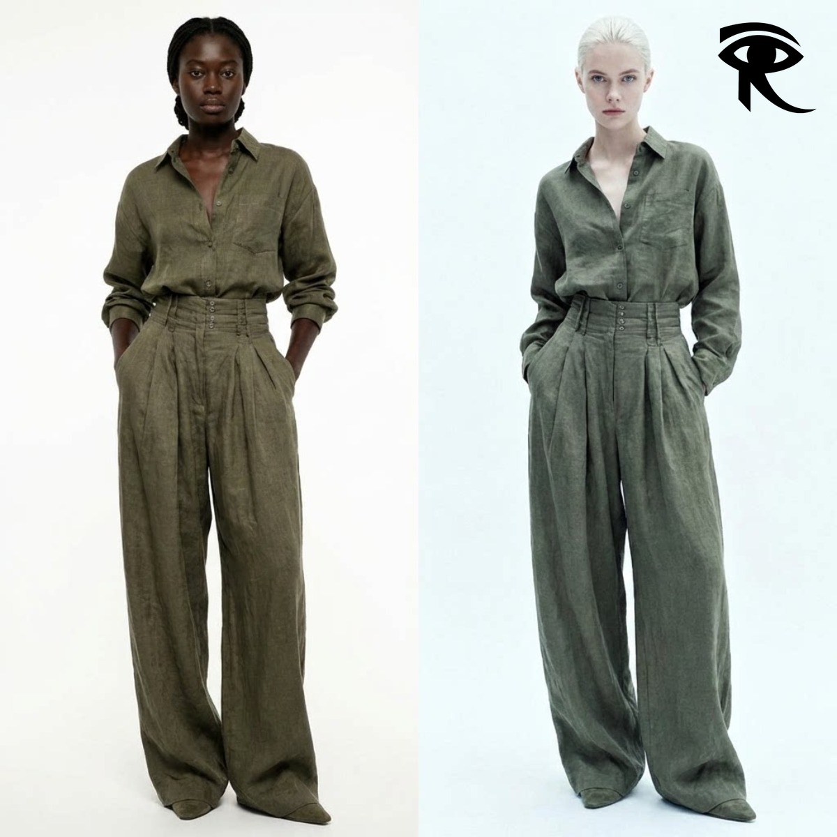 2026 New French Milan Fashion Women's Shirts and Trousers Two-piece Set Cardigan Long-Sleeved Shirt Loose Elegant Retro Women Two Piece Pants Des