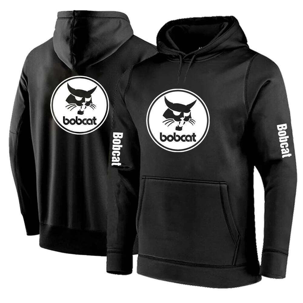 2022 Bobcat Heavy Equipment Men's New Print Hoodie Streetwear Warm Hooded Sweatshirt Long Sleeve Fashion Pullover Top Z260314