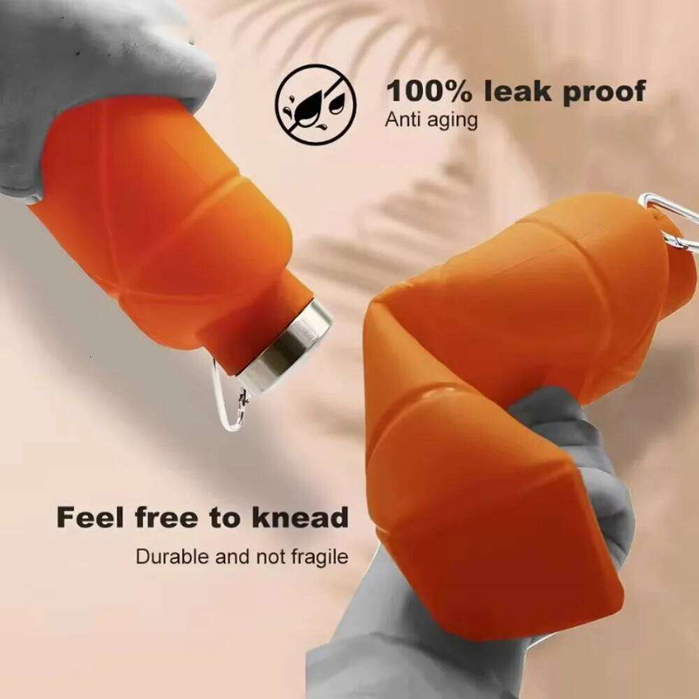 700ML Collapsible Leakproof Valve Reusable Silicone Foldable Water Bottle for Gym Camping Hiking Travel Z260314