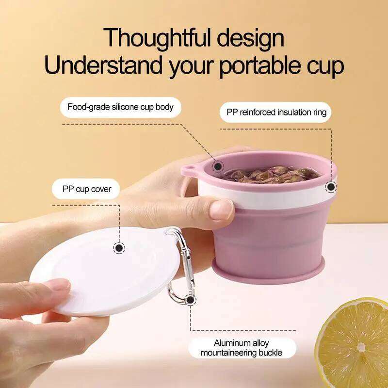 Cups Travel Folding Portable Silicone Foldable Mug Camping Leak Proof Expandable Drinking Cup For Z260313