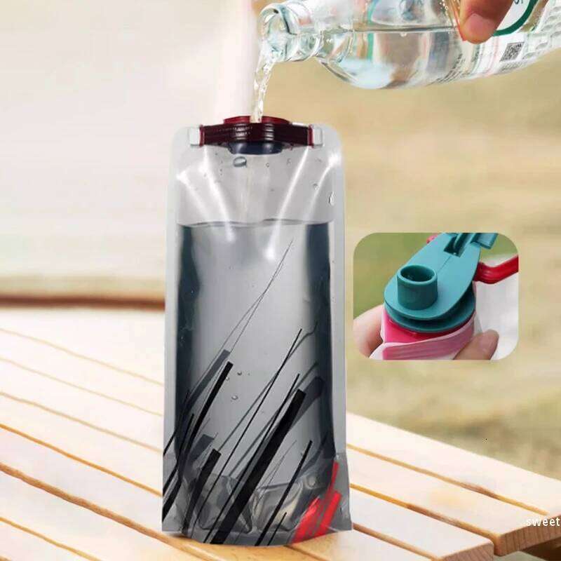 Folding Silicone Cup Portable Sports Water Bag Bottle Foldable Cups Multi-purpose Outdoor Camping Travel Business Trip Use Z260314