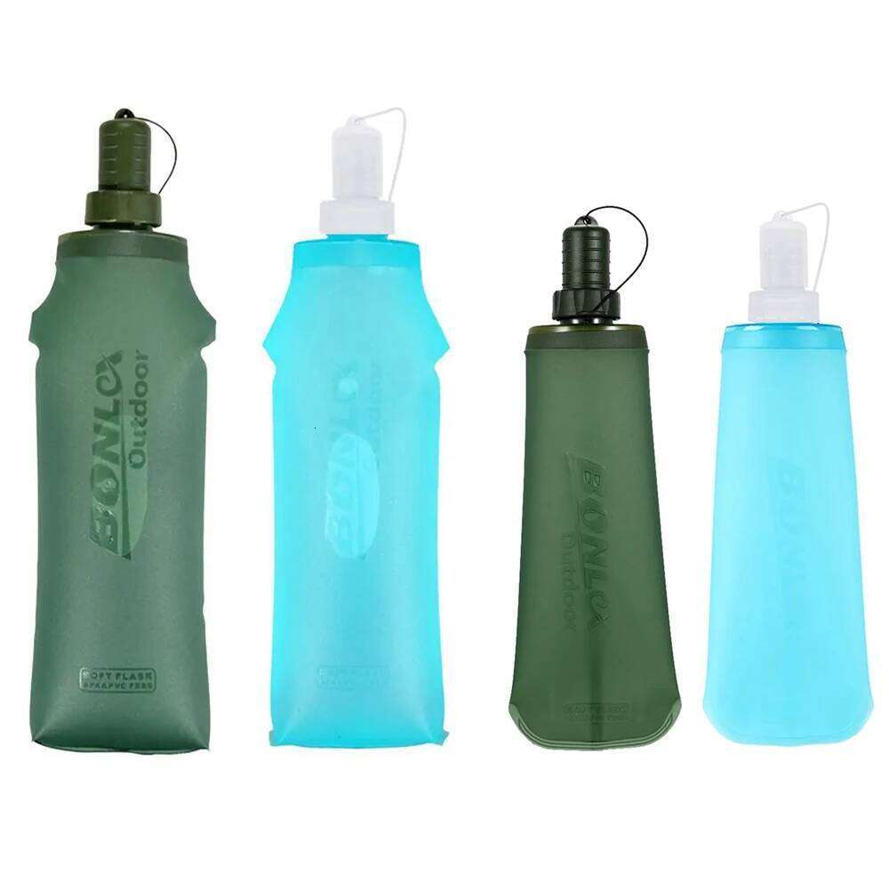 250ML 500ML TPU Soft Folding Water Bottles BPA-Free Collapsible Flask Hydration Pack - Ideal for Running Hiking Cycling Z260314