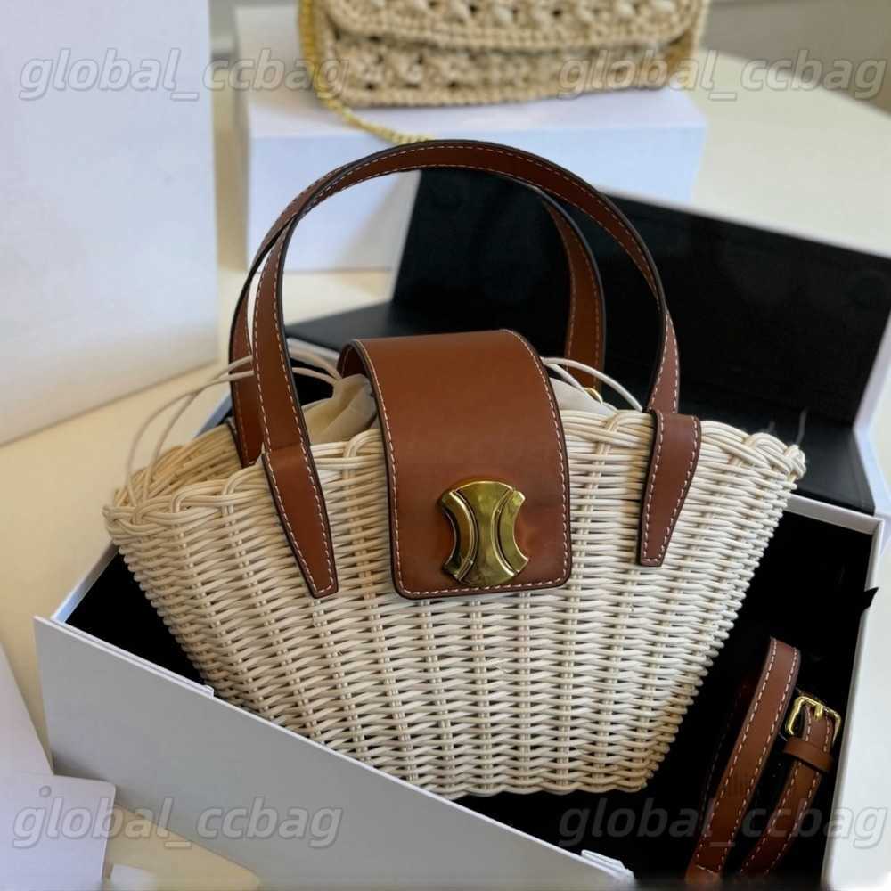 Totes Designer Straw Tote Bag triangle handbags Summer Beach bag tote bags for womens weave Raffias top handle beach bag shopper weekender clutch fashion Crossbody