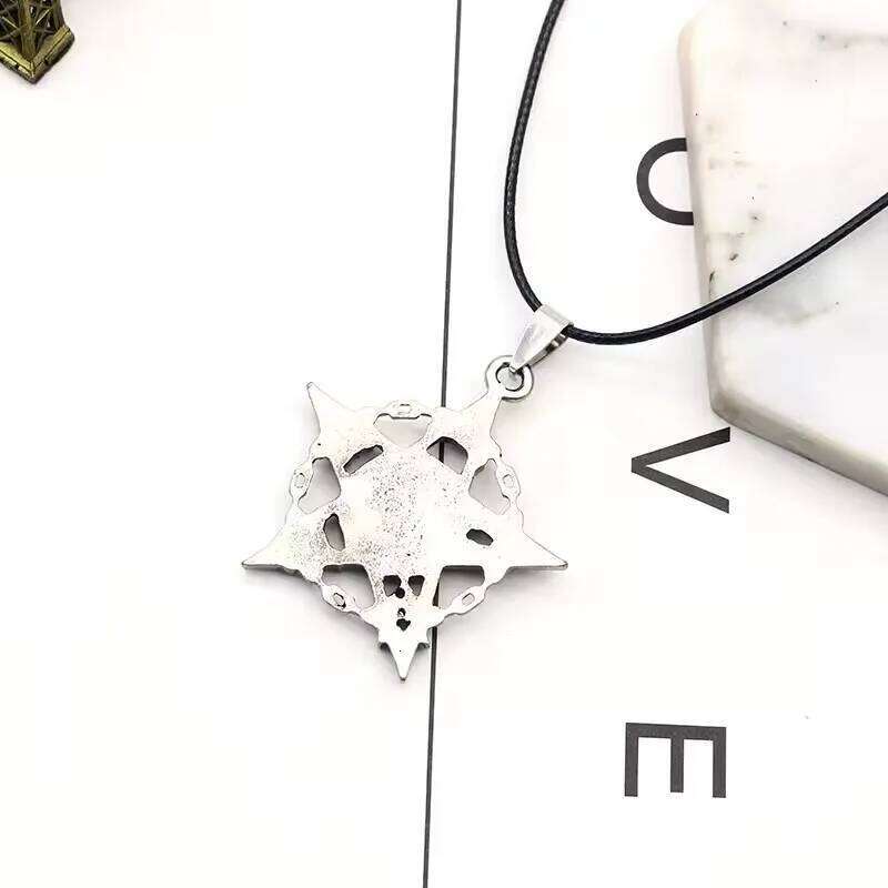 Retro Five-Pointed Star for Women Men Skull Pirate Pendant Black Leather Rope Necklace Jewelry Accessories 2025 H260312