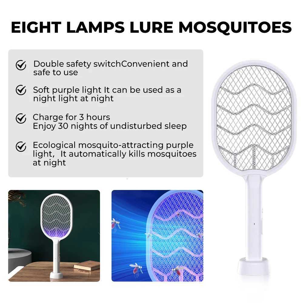 Household Electric Mosquito Swatter USB Rechargeable Mosquito Trap Powerful Mosquito Lamp H260313